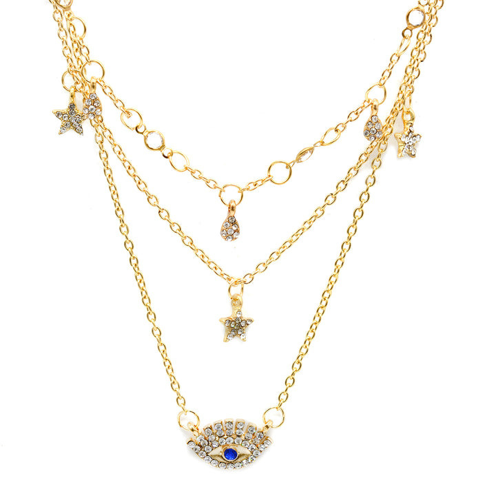 Bella Evil Eye Layered Necklace