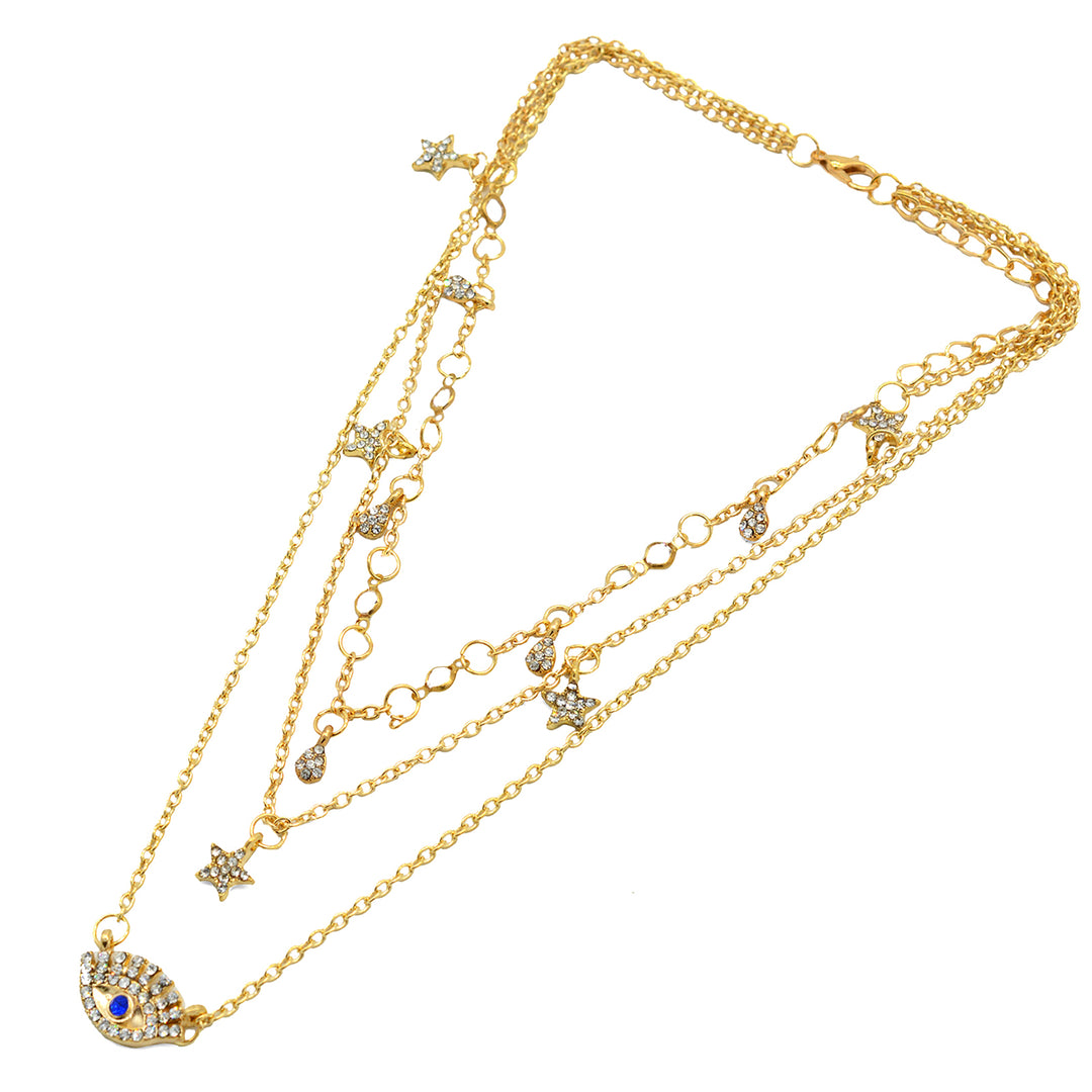 Bella Evil Eye Layered Necklace
