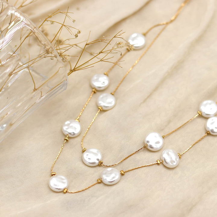 Beady Layered Pearl Necklace - Joker & Witch