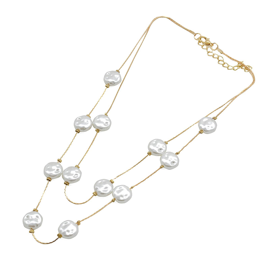 Beady Layered Pearl Necklace - Joker & Witch