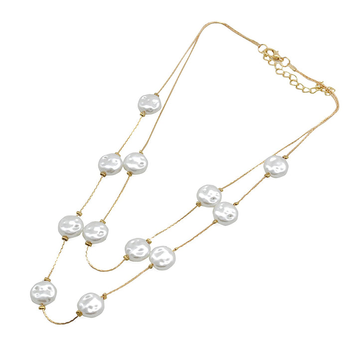 Beady Layered Pearl Necklace - Joker & Witch