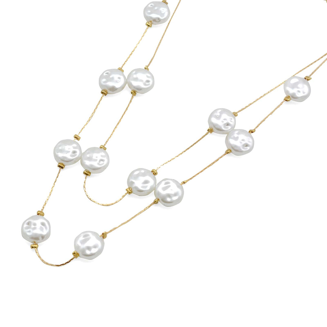 Beady Layered Pearl Necklace - Joker & Witch