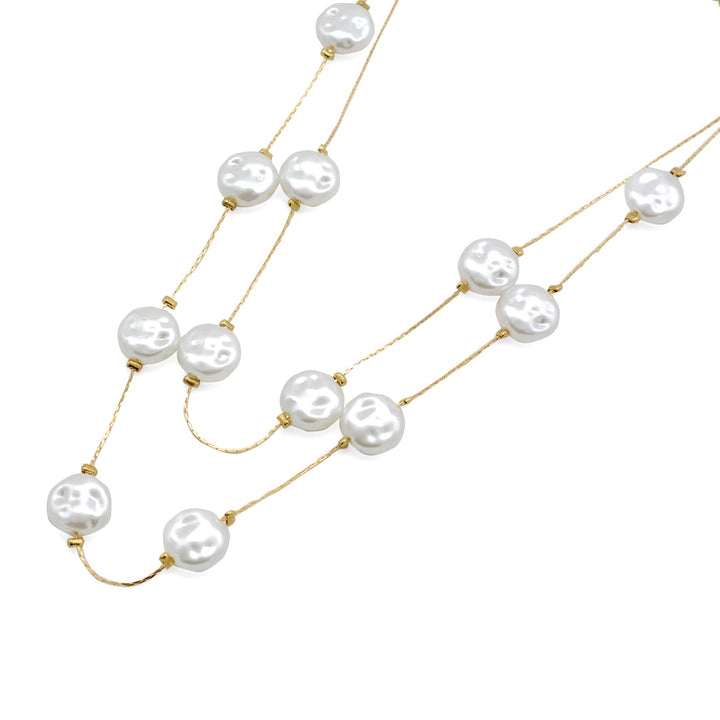 Beady Layered Pearl Necklace - Joker & Witch