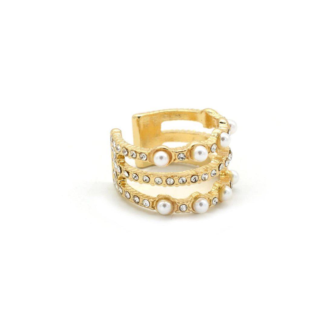 Pearlaceous Gold Ring - Joker & Witch