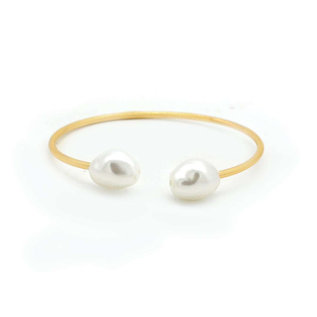 Twin Pearl Gold Bracelet