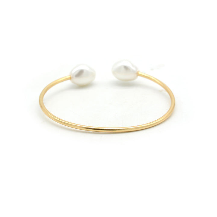 Twin Pearl Gold Bracelet