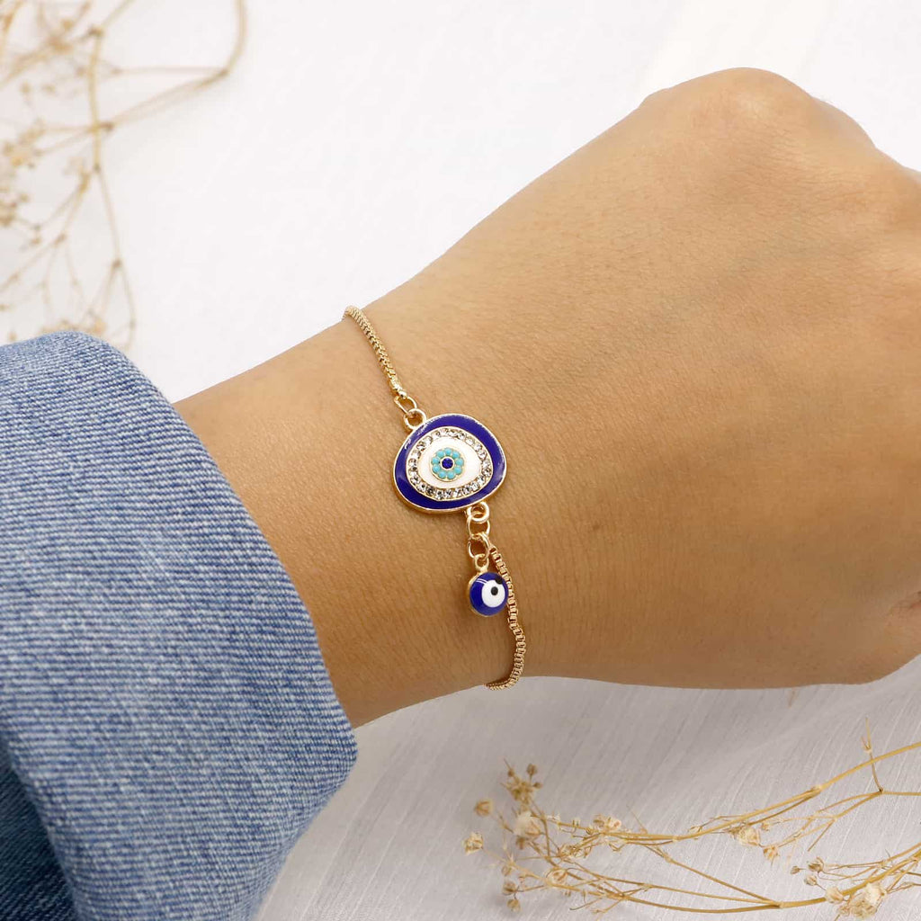 Evil eye deals real gold bracelet