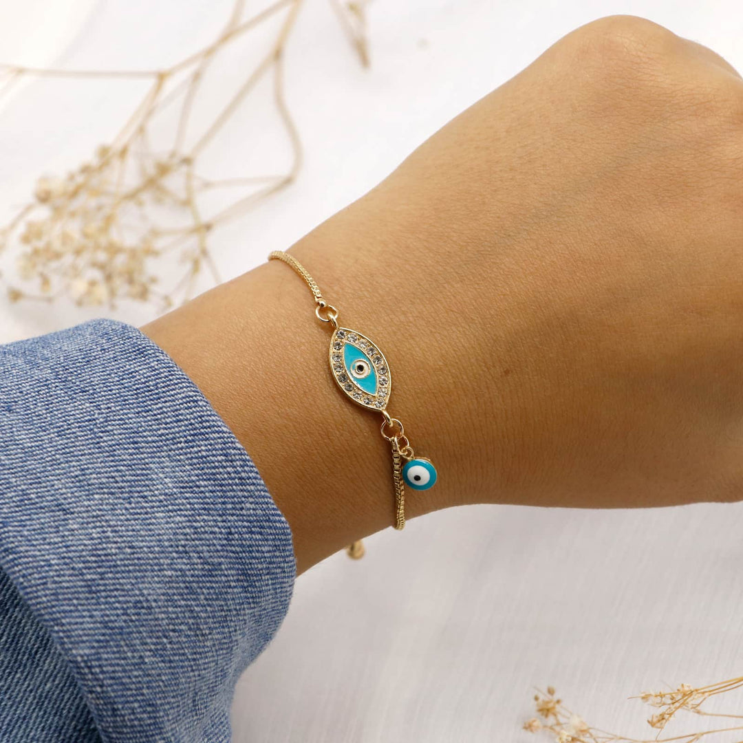 Ivy Evil Eye Gold Bracelet - Joker & Witch