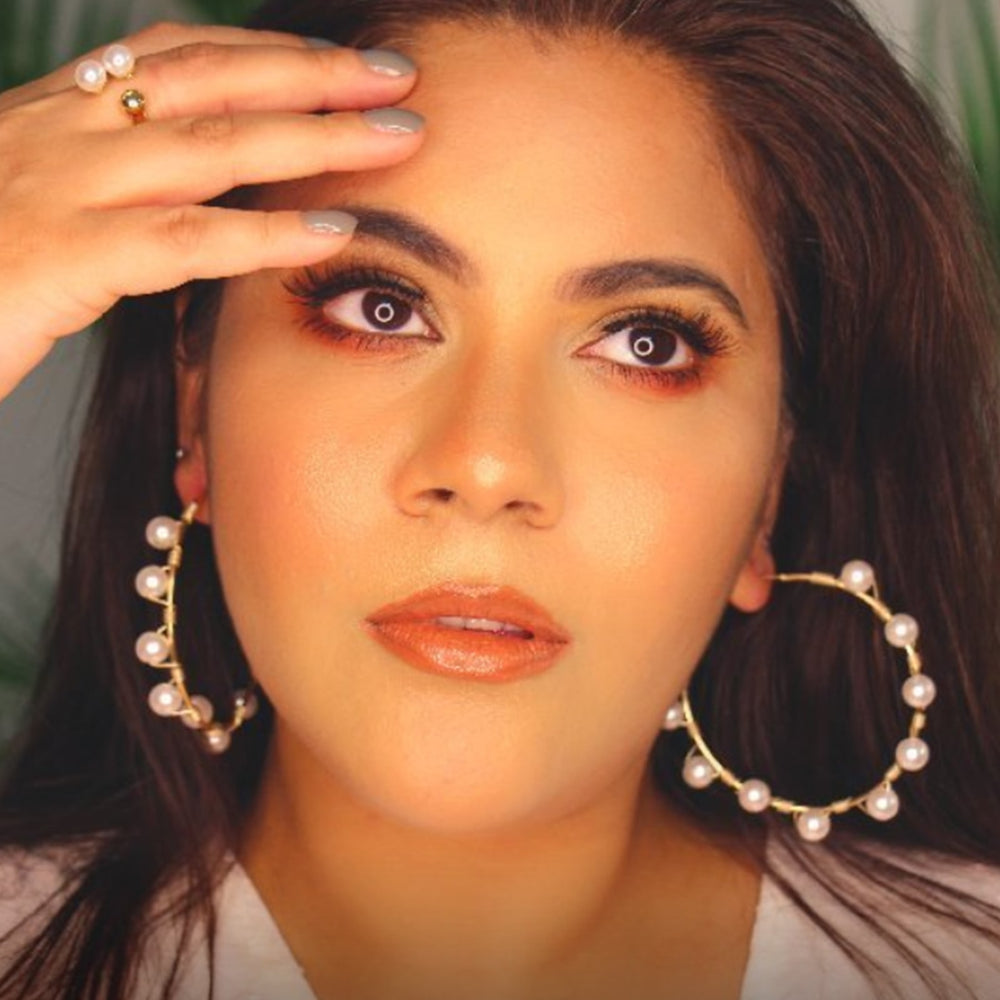 Glam Pearls Hoop Earrings - Joker & Witch