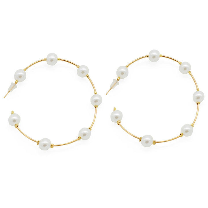 Chic Pearls Hoop Earrings - Joker & Witch