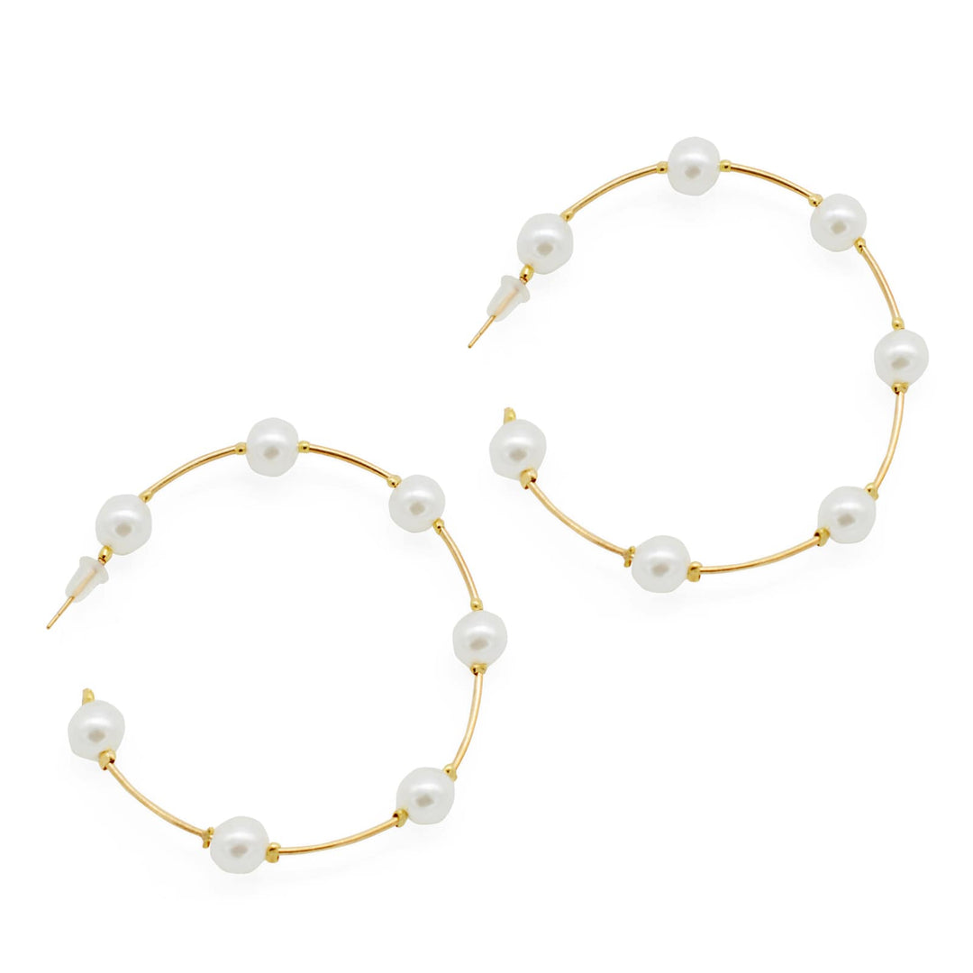 Chic Pearls Hoop Earrings - Joker & Witch