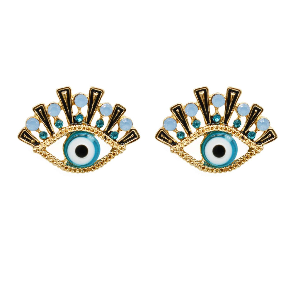 Quinn Evil Eye Gold Earrings - Joker & Witch