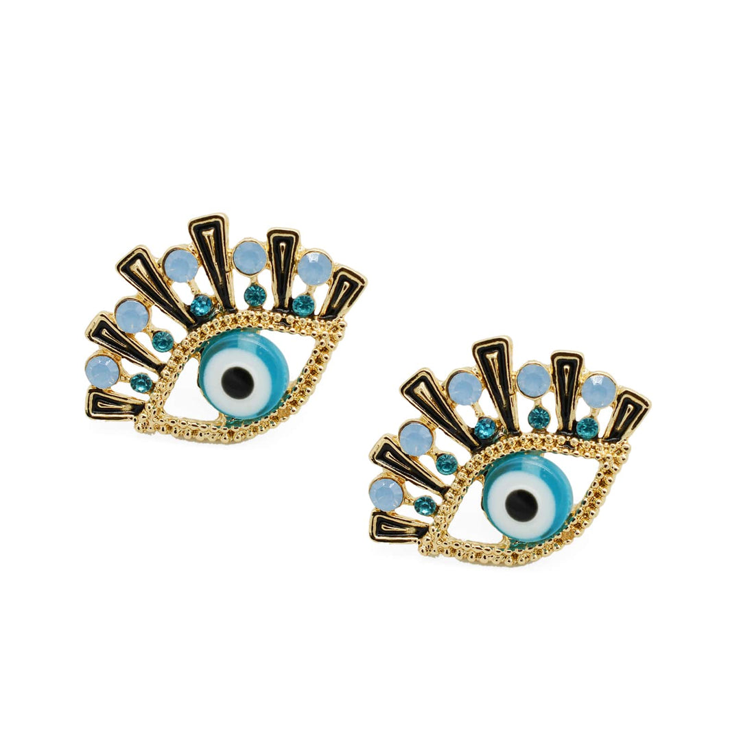 Quinn Evil Eye Gold Earrings - Joker & Witch