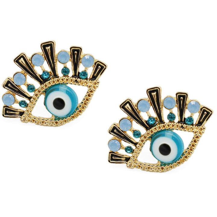 Quinn Evil Eye Gold Earrings - Joker & Witch