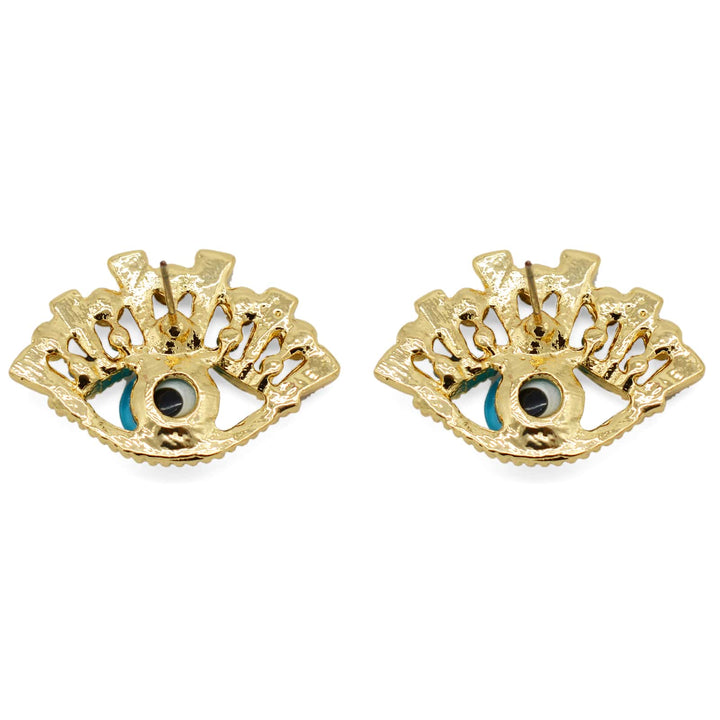 Quinn Evil Eye Gold Earrings - Joker & Witch