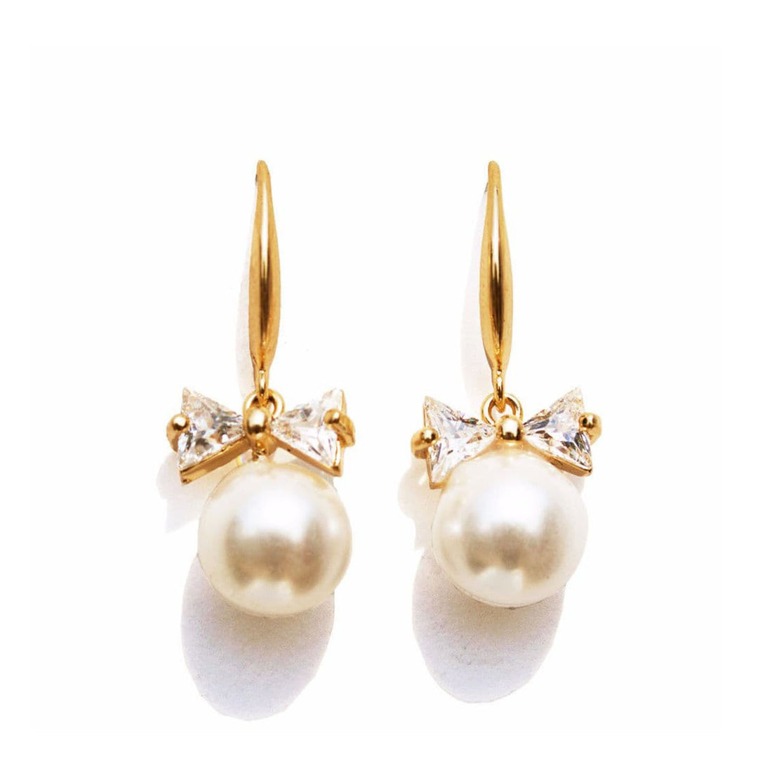 Elegant Bow Pearl Hoop - Joker & Witch