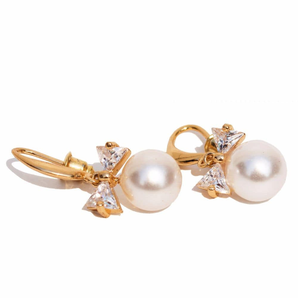 Elegant Bow Pearl Hoop - Joker & Witch