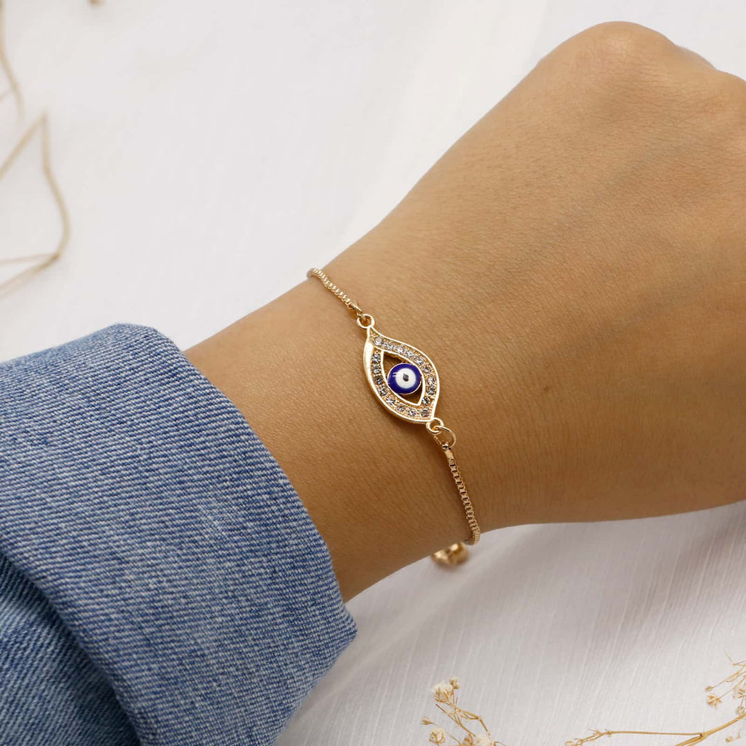 Panon Evil Eye Gold Bracelet - Joker & Witch