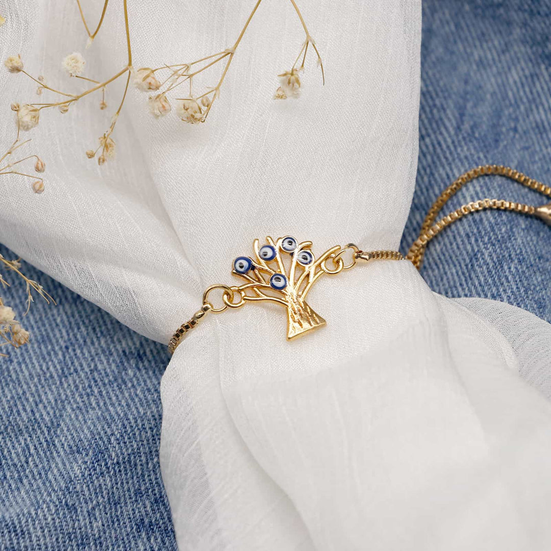 Esa Evil Eye Gold Bracelet - Joker & Witch