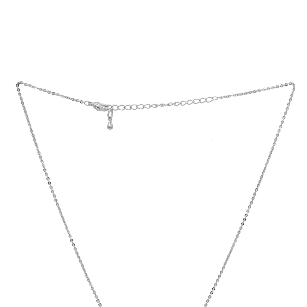 Elegant Rhinestone Charm Silver Necklace