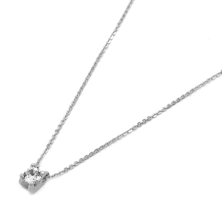 Elegant Rhinestone Charm Silver Necklace