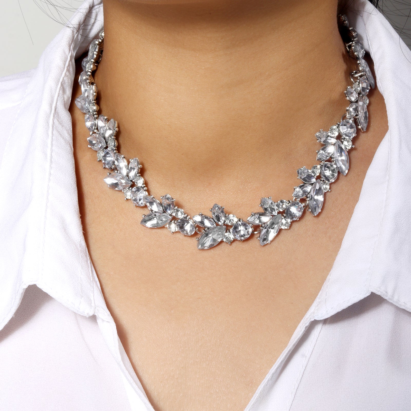Shop Online- Joker & Witch Floral Rhinestones Necklace For Women