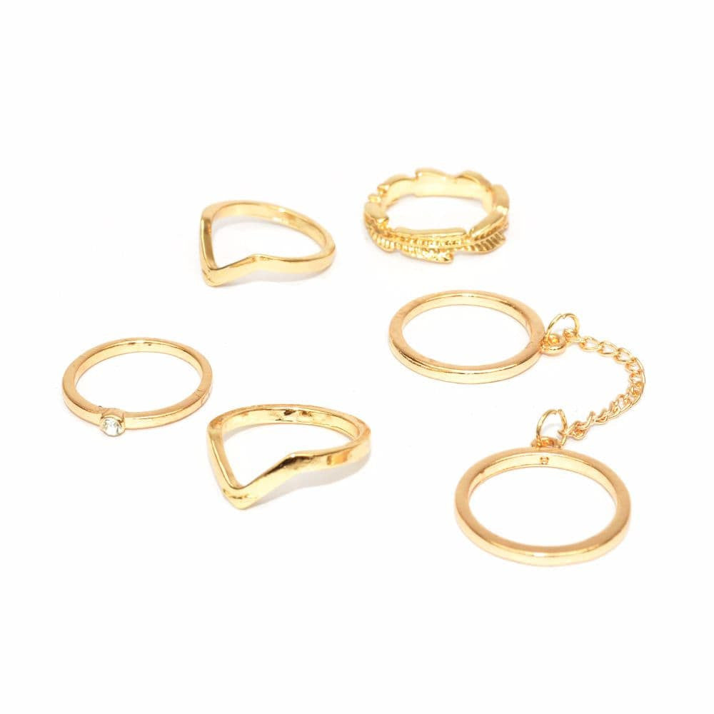 Elegant Gold Midi Rings - Joker & Witch
