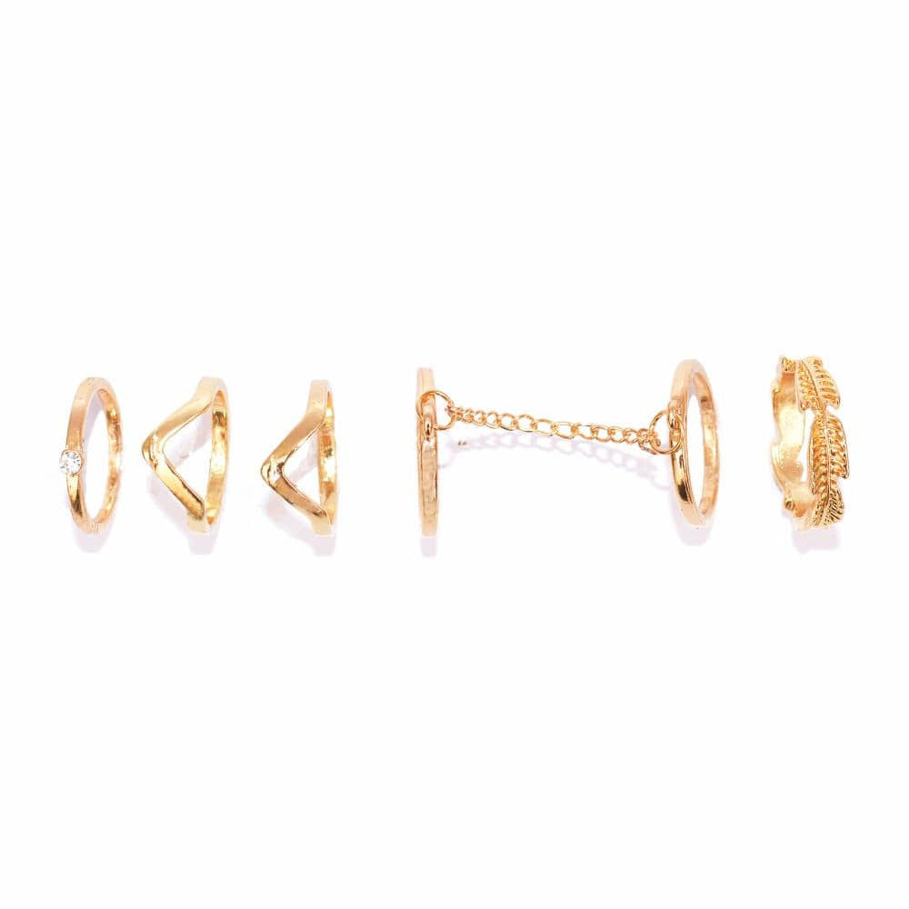 Elegant Gold Midi Rings - Joker & Witch