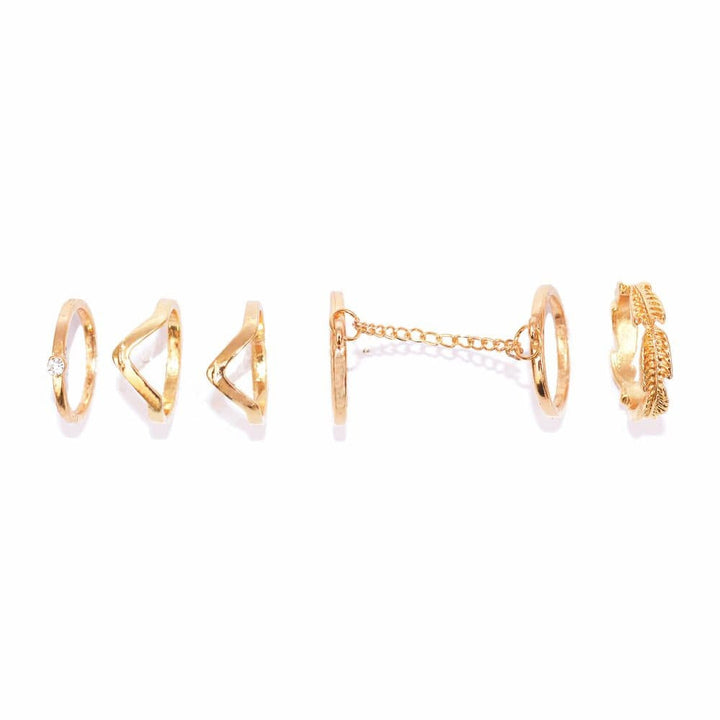 Elegant Gold Midi Rings - Joker & Witch
