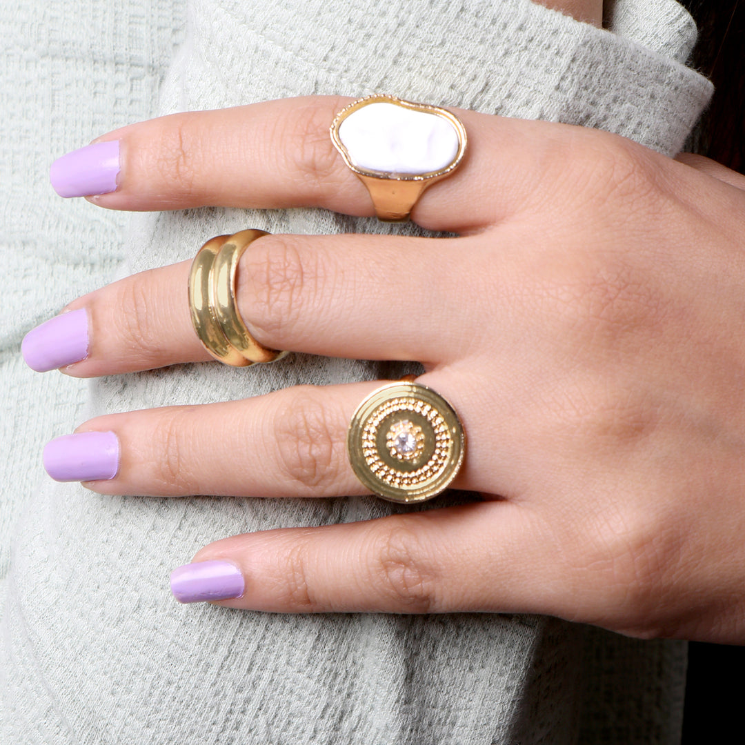 Pitti Pisa Gold Set of 3 Gold Rings