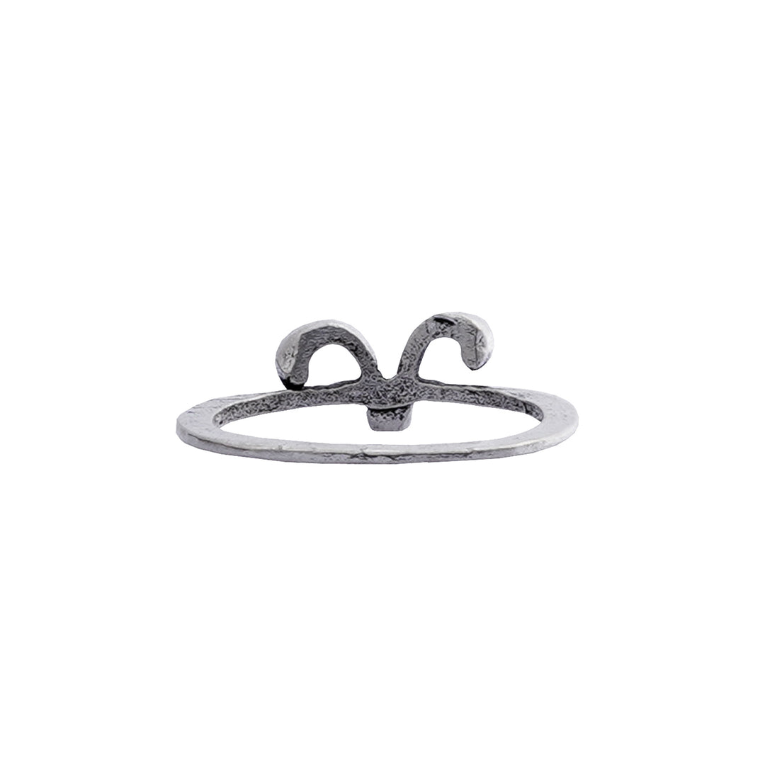 Aries Zodiac Silver Ring
