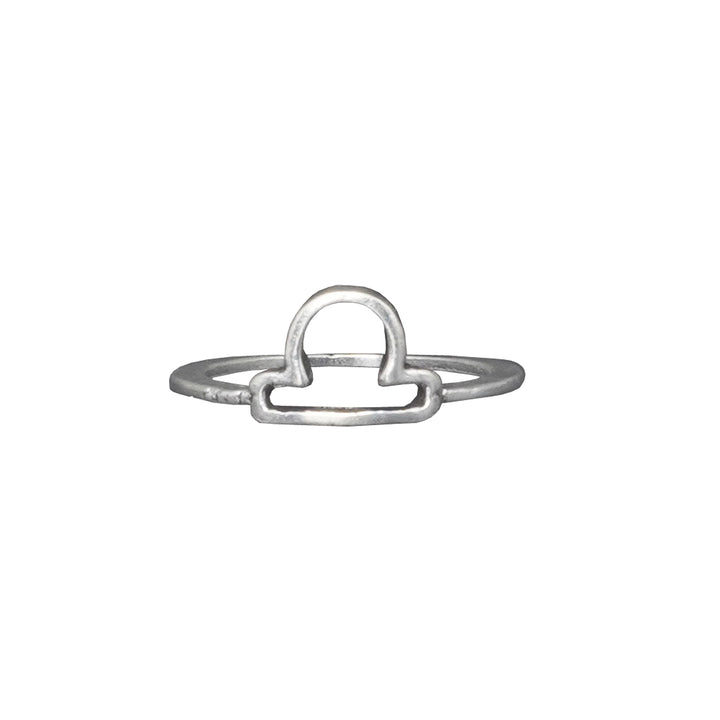 Libra Zodiac Silver Ring