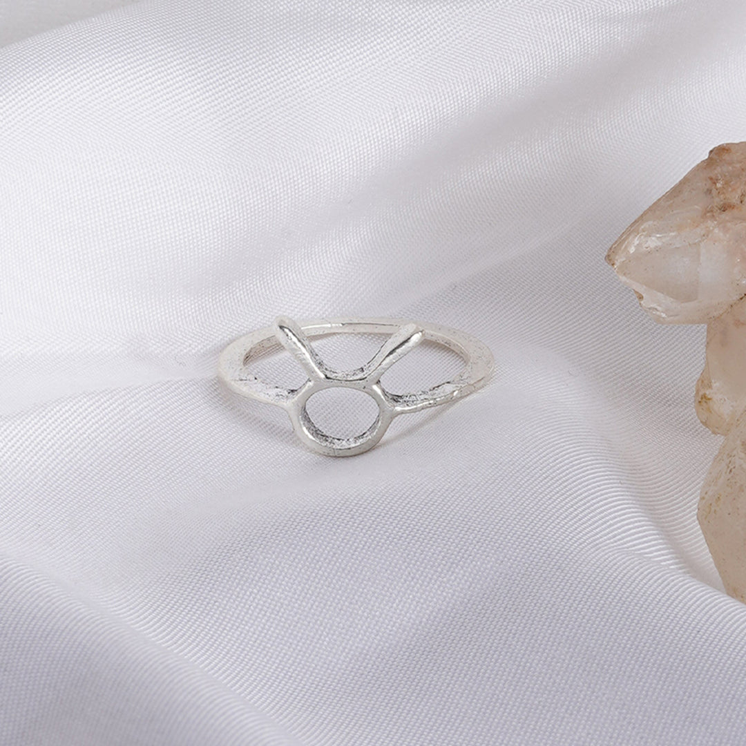 Taurus Zodiac Silver Ring