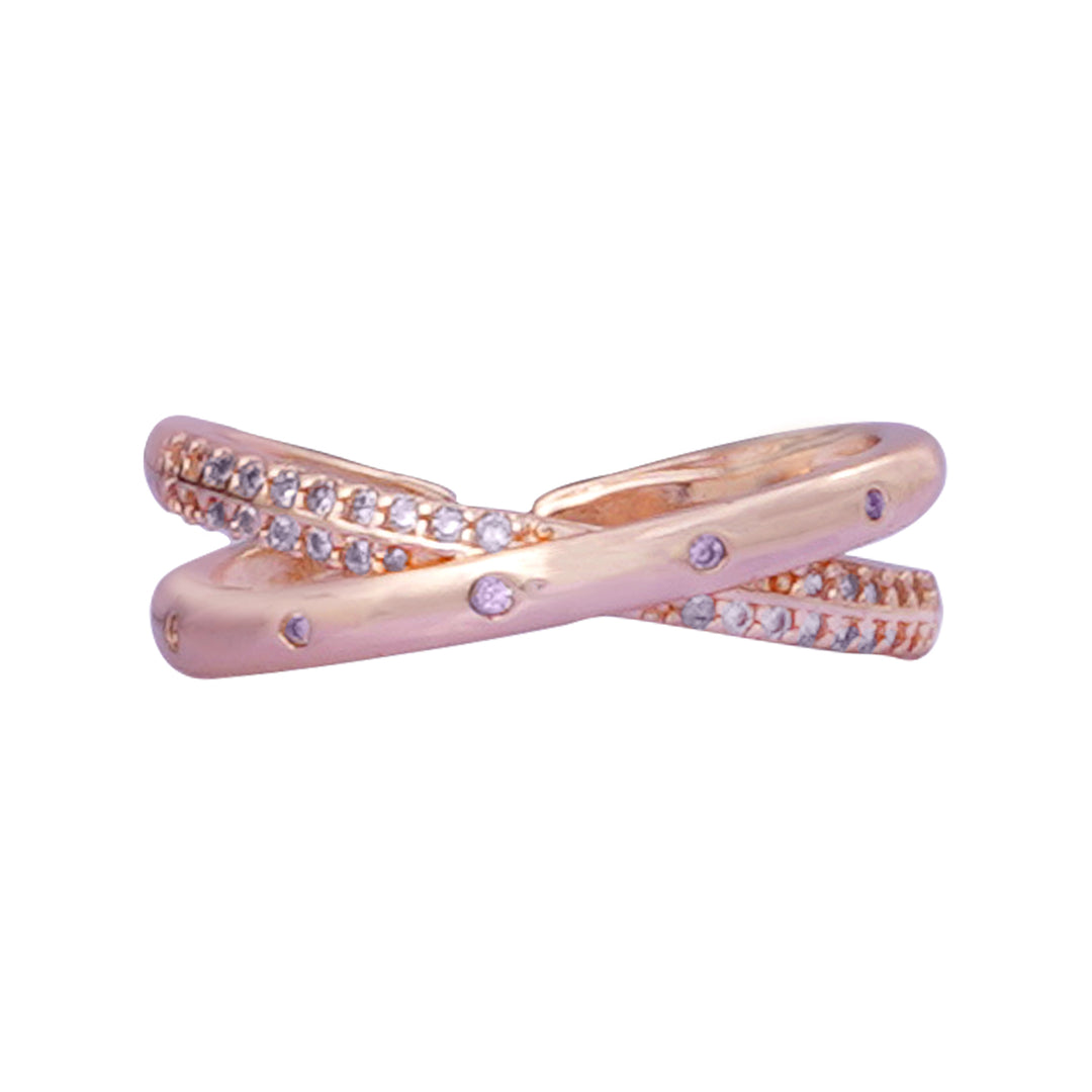 Floral Rose Gold Love Triangle