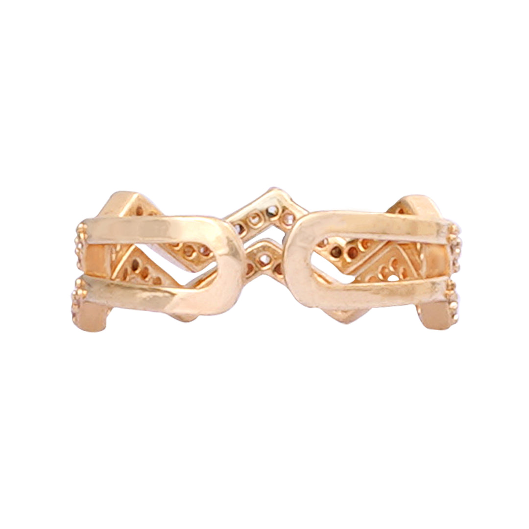 Chevron Dainty Gold Ring