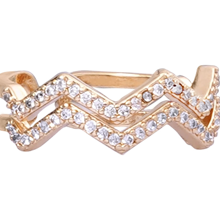 Chevron Dainty Gold Ring