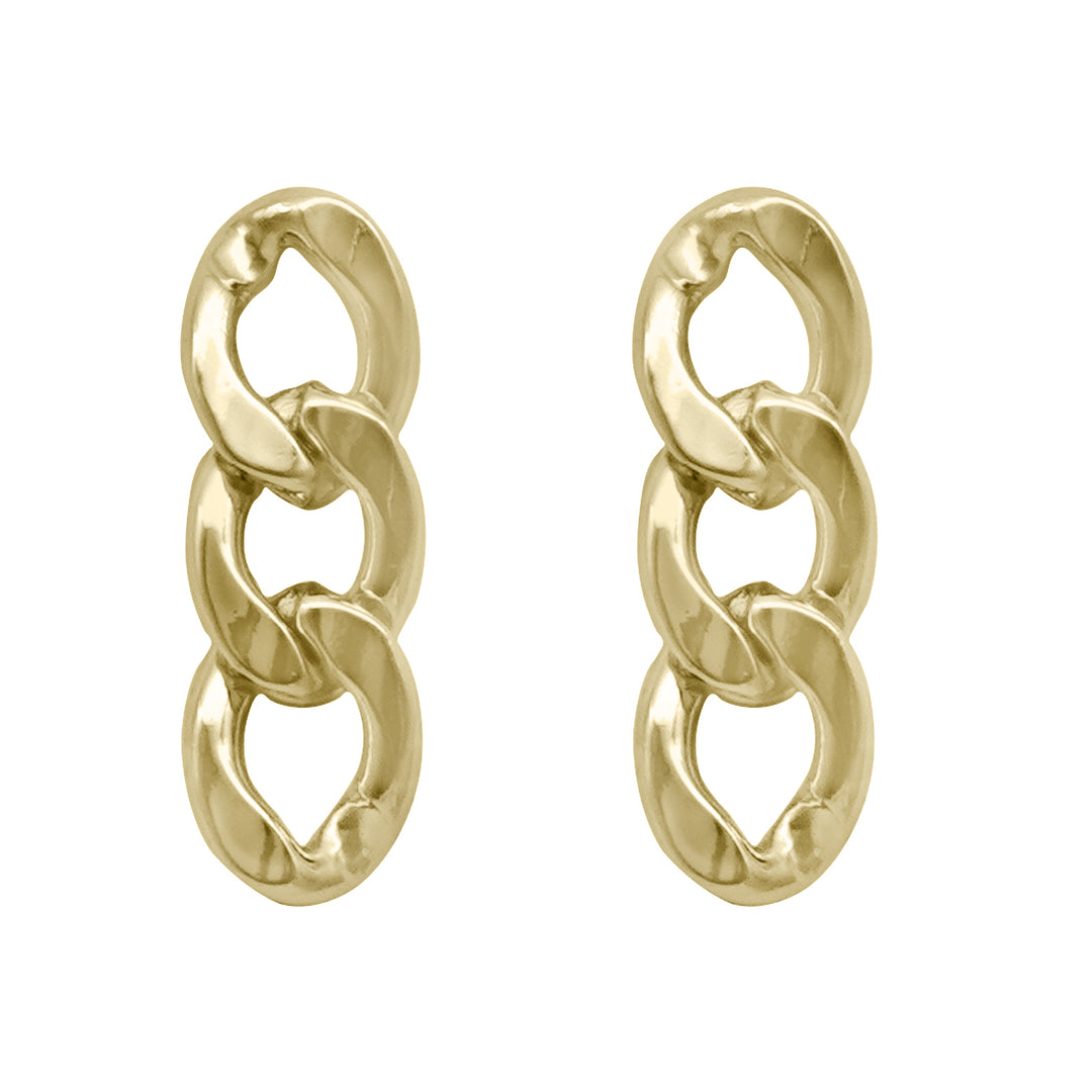 Gold Chunky Chain Link Earrings