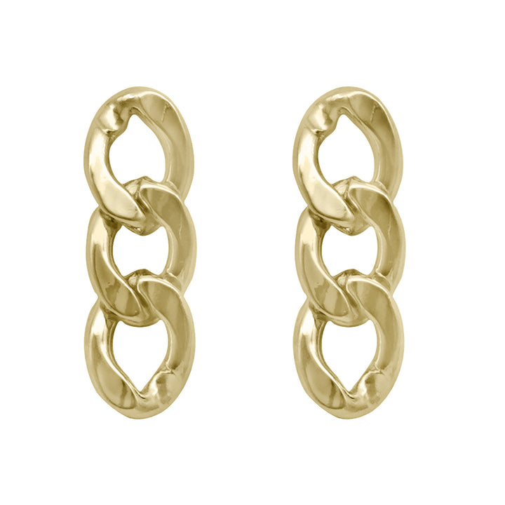 Gold Chunky Chain Link Earrings