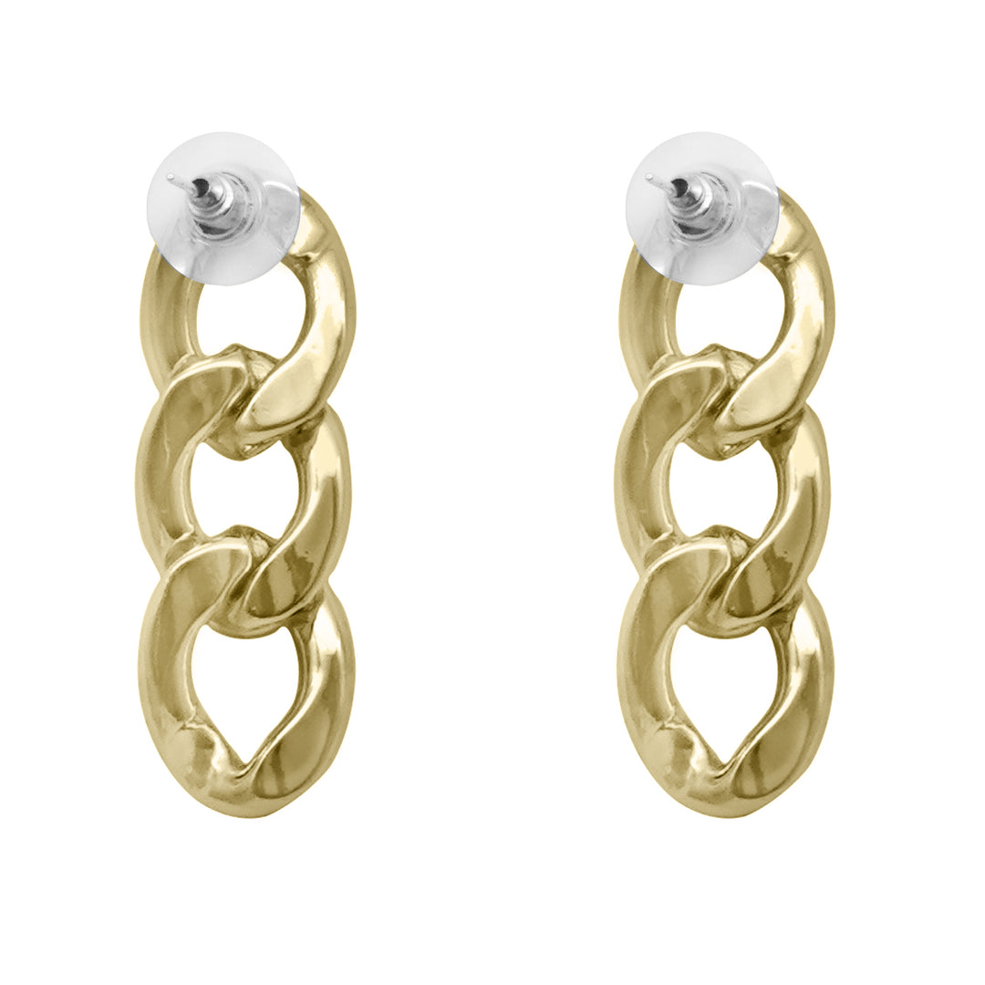 Gold Chunky Chain Link Earrings