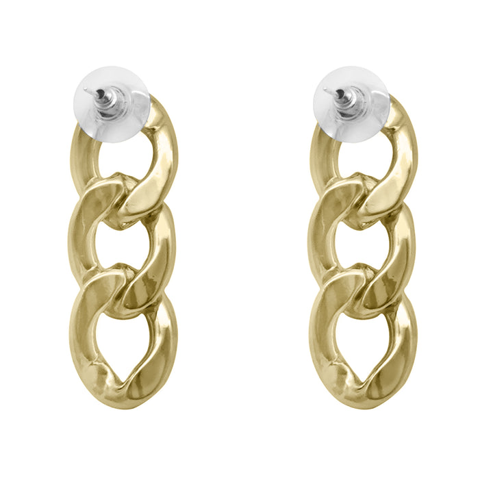 Gold Chunky Chain Link Earrings