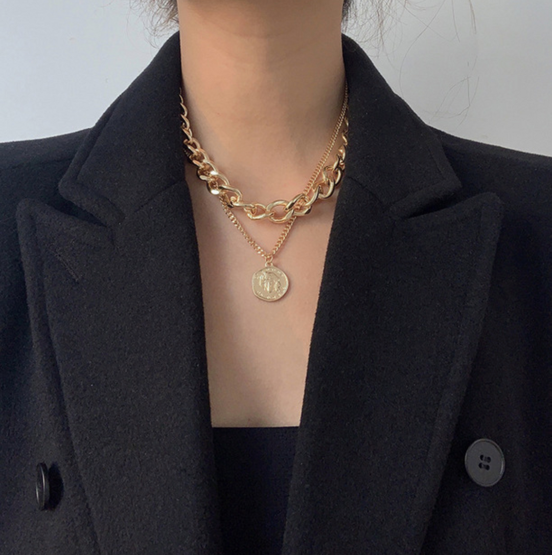Nodo Chain Link Gold Layered Necklace