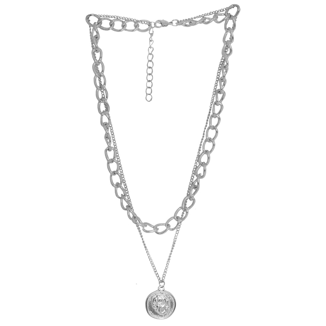 Nodo Chain Link Silver Layered Necklace