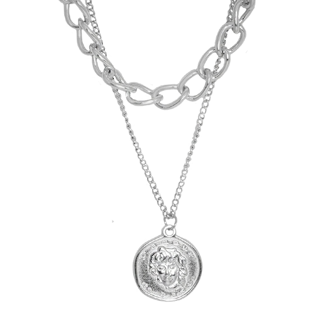 Nodo Chain Link Silver Layered Necklace