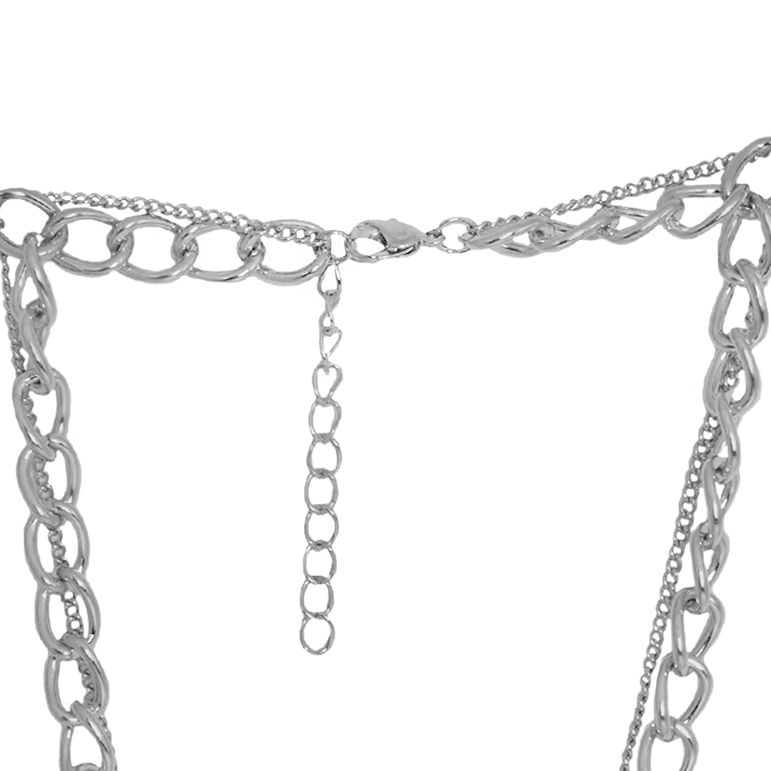 Nodo Chain Link Silver Layered Necklace