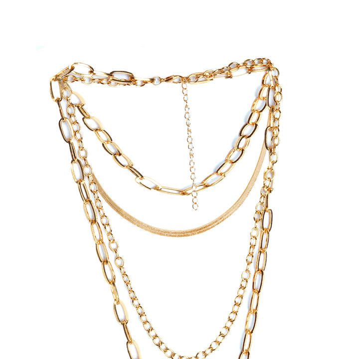 Luna Multi Layered Link Chain Necklace