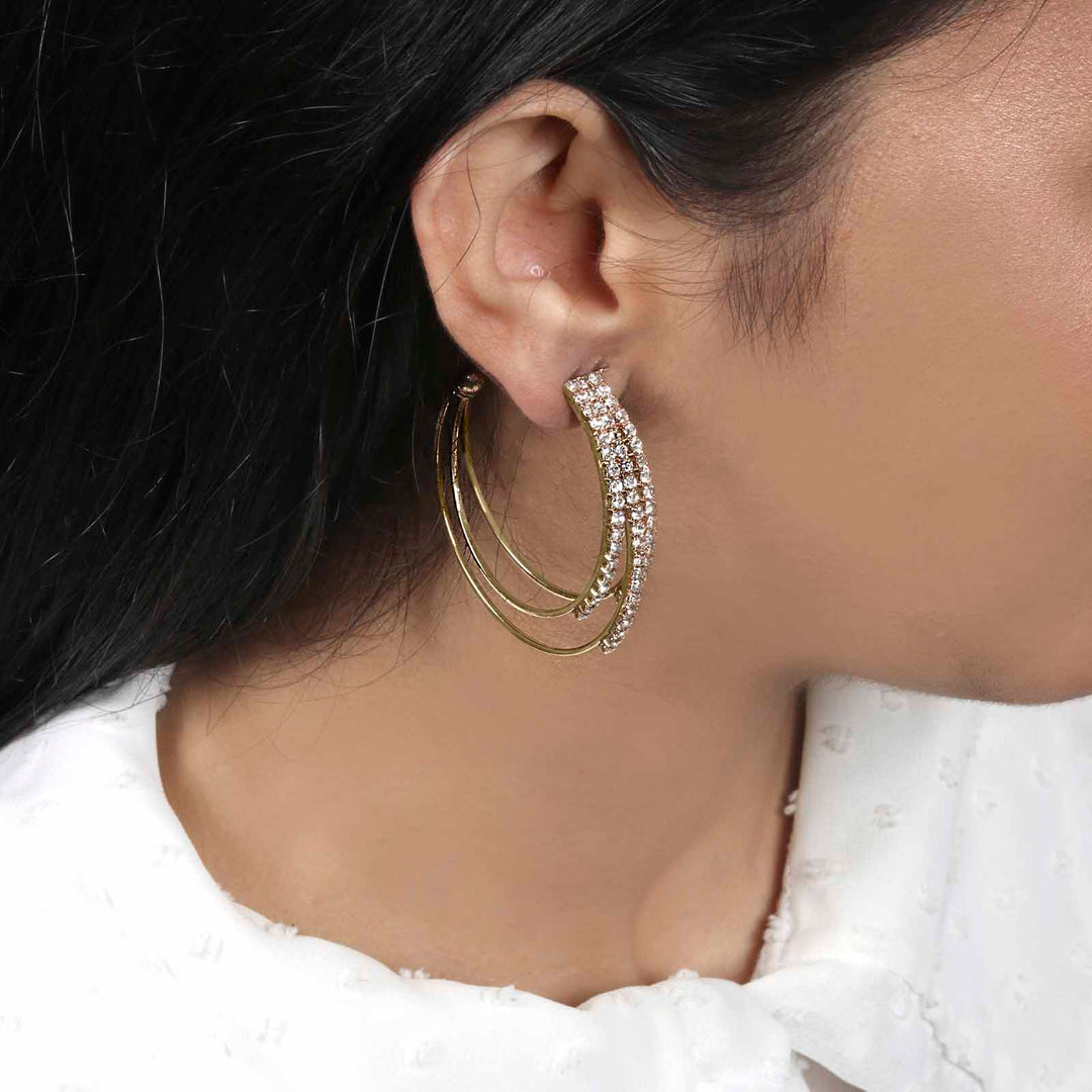 Saturday Night Gold Hoops