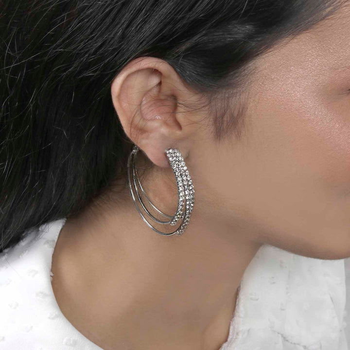 Saturday Night Silver Hoops