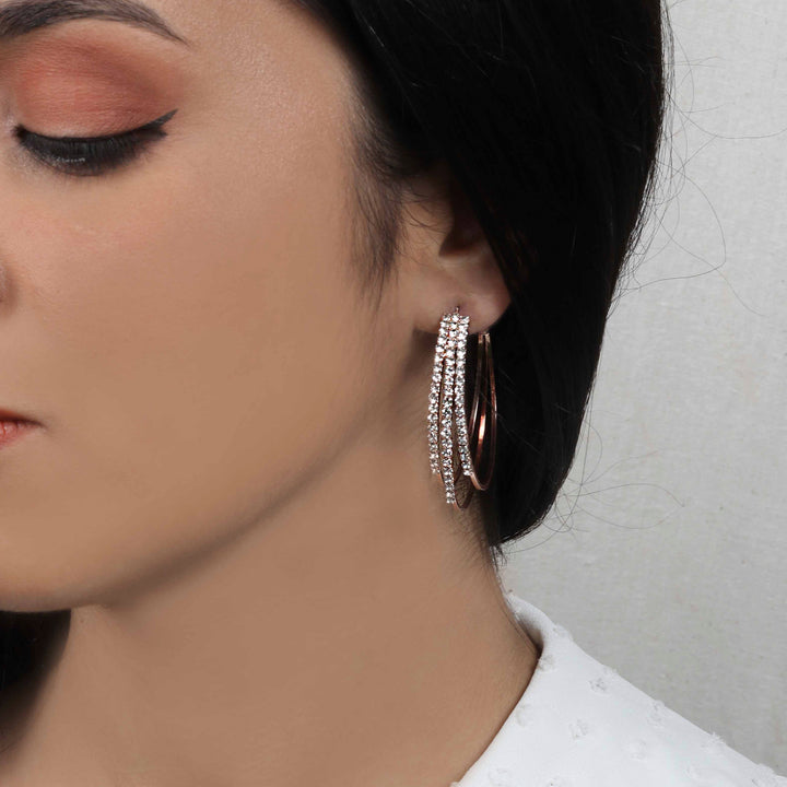 Saturday Night Rose Gold Hoops