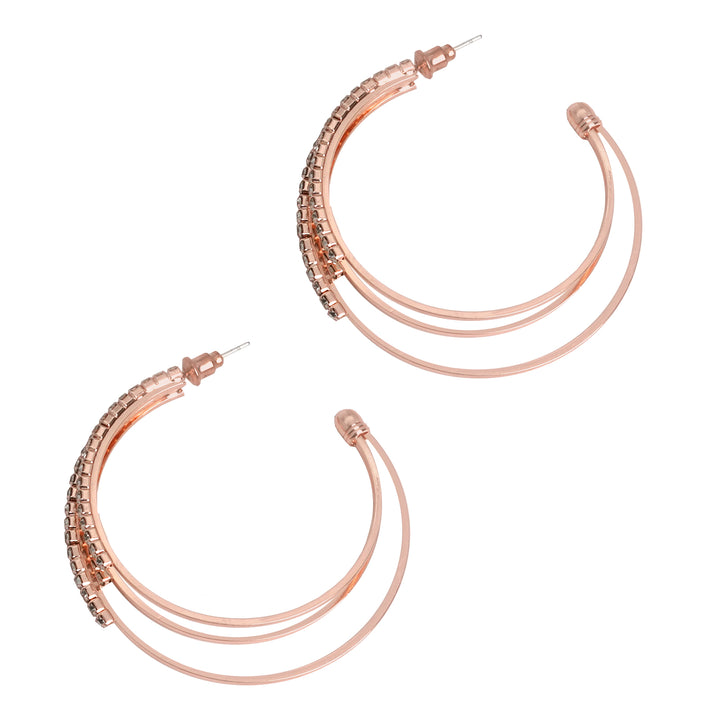 Saturday Night Rose Gold Hoops