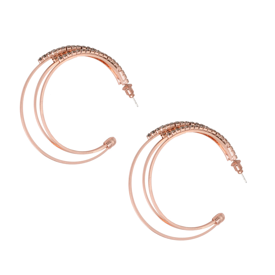 Saturday Night Rose Gold Hoops